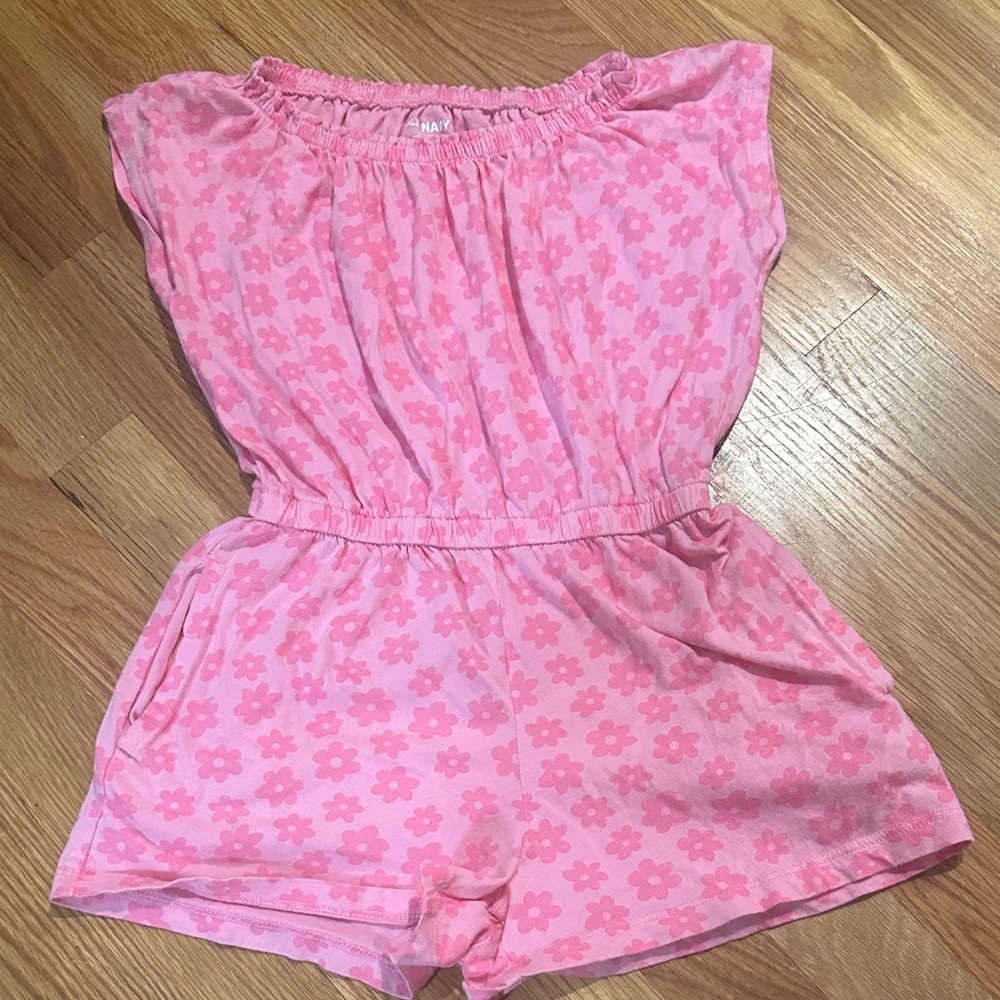 Pink Floral Kids Romper